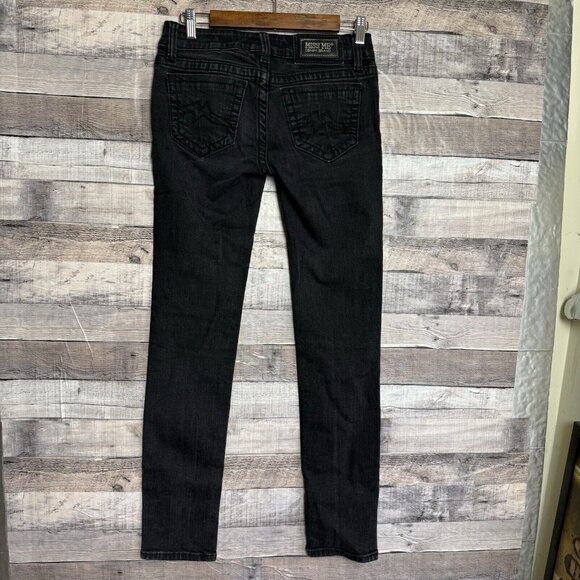 Miss Me JPD10035k-4 Womens Basic Low Rise Skinny Jeans in Black Sz 28 - Picture 2 of 12